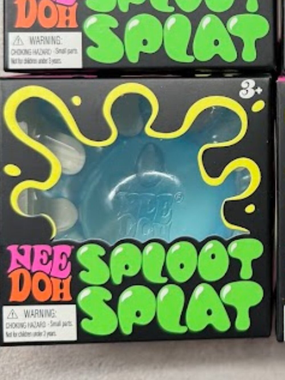 Needoh Sloot Splat Squeeze toy Color Blue Teal